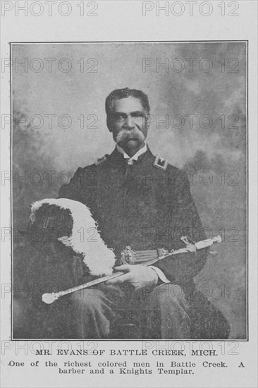 Mr. Evans of Battle Creek, Mich.; One of the richest colored men in Battle Creek..., 1907. Creator: Unknown.