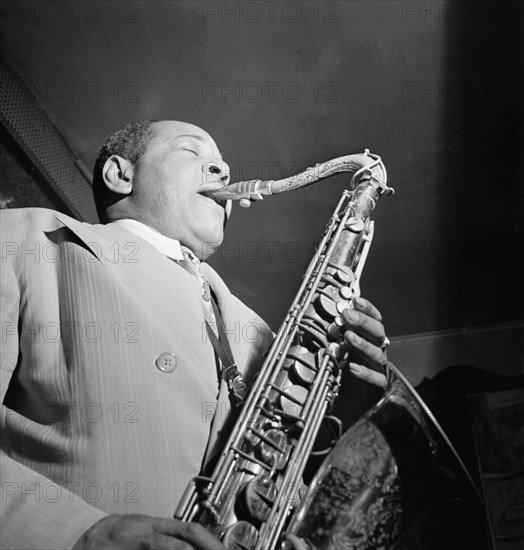 Portrait of Coleman Hawkins, Spotlite (Club), New York, N.Y., ca. Sept. 1946. Creator: William Paul Gottlieb.