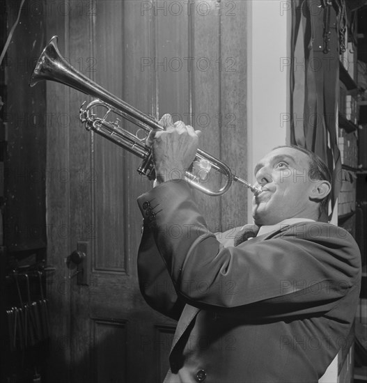 Portrait of Wingy Manone, William P. Gottlieb's office, New York, N.Y., 1946. Creator: William Paul Gottlieb.