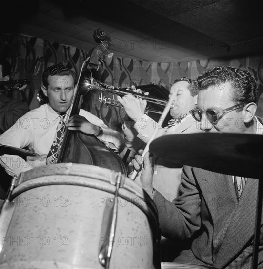 Portrait of Jack Lesberg and Max Kaminsky, Famous Door, New York, N.Y., 1946. Creator: William Paul Gottlieb.