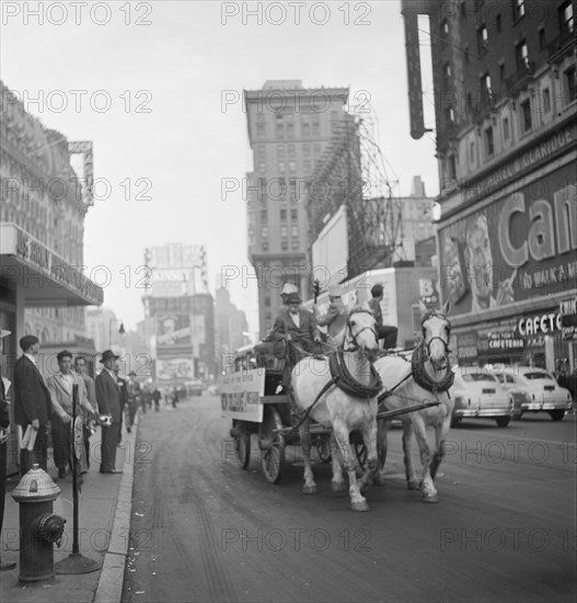 Portrait of Henry (Clay) Goodwin, Times Square, New York, N.Y., ca. July 1947. Creator: William Paul Gottlieb.