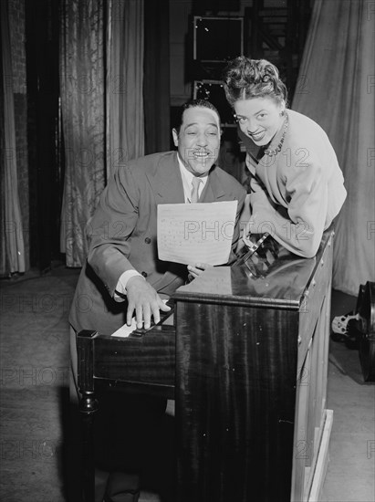 Portrait of Duke Ellington, Howard Theater(?), Washington, D.C., ca. June 1946. Creator: William Paul Gottlieb.