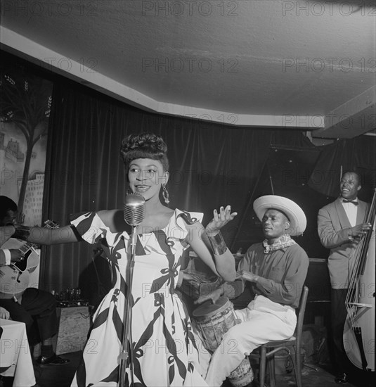 Portrait of Josephine Premice, Village Vanguard, New York, N.Y., ca. July 1947. Creator: William Paul Gottlieb.