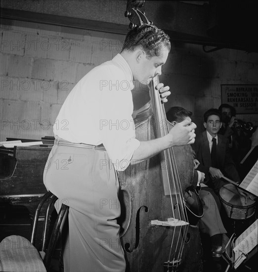 Portrait of Eddie Safranski and Shelly Manne, New York, N.Y.(?), ca. Jan. 1947. Creator: William Paul Gottlieb.