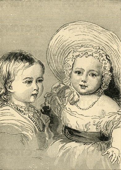 'The Princess Royal, Aged 17 Months, and the Prince of Wales, Aged 5 Months', c1841, (c1897). Creator: Unknown.