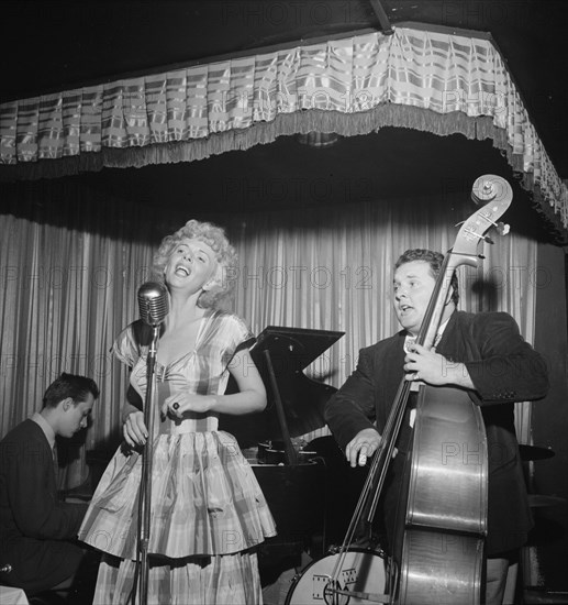 Portrait of Chubby Jackson and Dottie Reid, Onyx, New York, N.Y., ca. July 1947. Creator: William Paul Gottlieb.