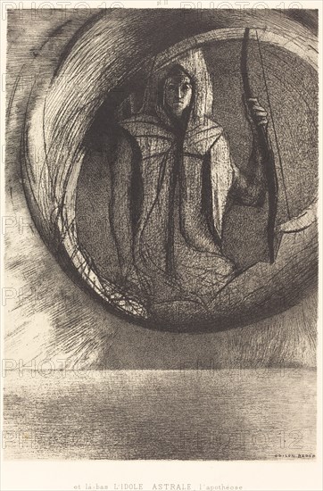 Et la-bas l'idole astrale, l'Apotheose (And beyond, the star idol, the apotheosis), 1891. Creator: Odilon Redon.