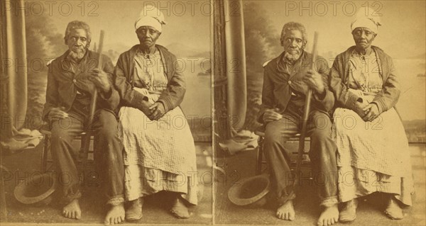 Jack and Abby Landlord, aged one hundred and one hundred and ten years, (1868-1900?). Creator: O. Pierre Havens.