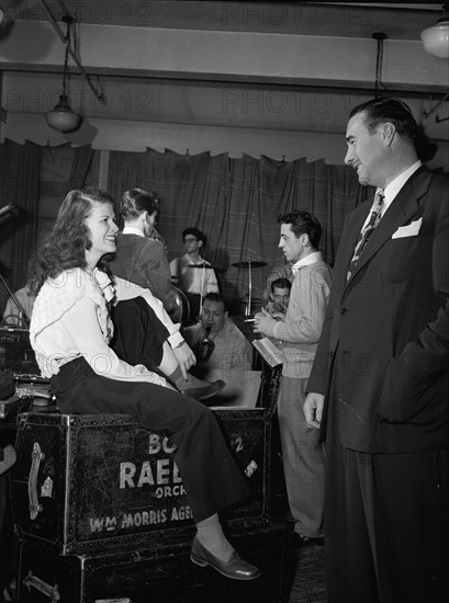 Portrait of Boyd Raeburn and Ginnie Powell, Nola's, New York, N.Y., ca. Feb. 1947. Creator: William Paul Gottlieb.