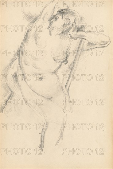 Study of the Allegorical Figure Bellona in Rubens' "The Apotheosis of Henri IV", 1879/1882. Creator: Paul Cezanne.