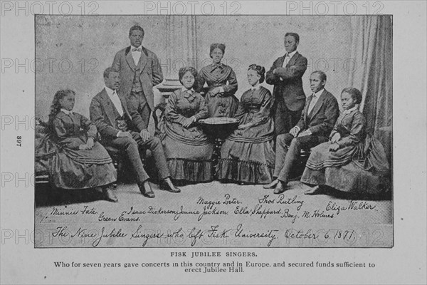 Fisk jubilee singers : Who for seven years gave concerts in this country and in Europe..., 1902. Creator: Unknown.