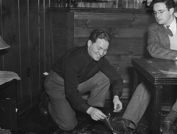 Portrait of Carl Mirman and William P. Gottlieb, Washington, D.C., ca. Dec. 1941. Creator: Delia Potofsky Gottlieb.