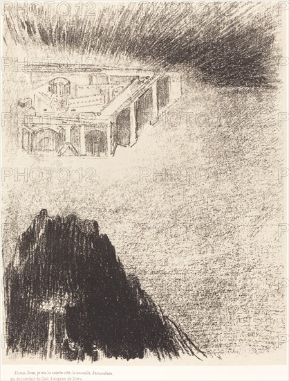 Et moi, Jean, Je vis la sainte cite, la nouvelle Jerusalem, qui descendait du ciel..., 1899. Creator: Odilon Redon.