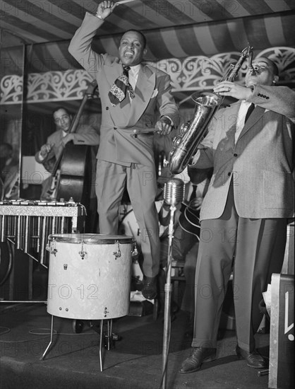 Portrait of Lionel Hampton and Arnett Cobb, Aquarium, New York, N.Y., ca. June 1946. Creator: William Paul Gottlieb.