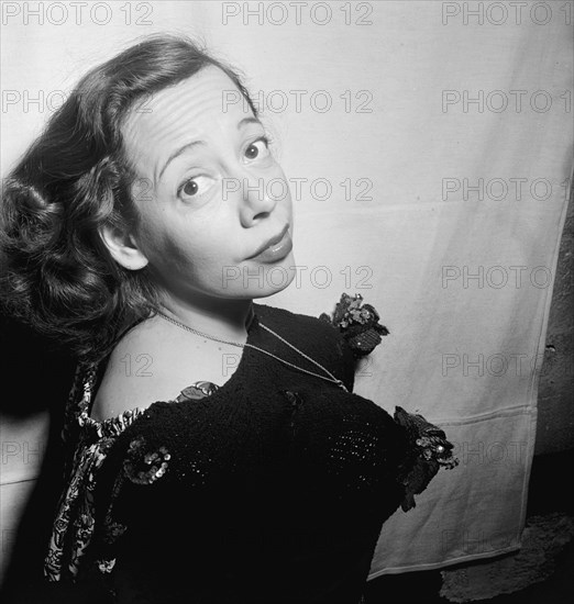 Portrait of Imogene Coca, Café Society (Downtown)(?), New York, N.Y., ca. June 1947. Creator: William Paul Gottlieb.