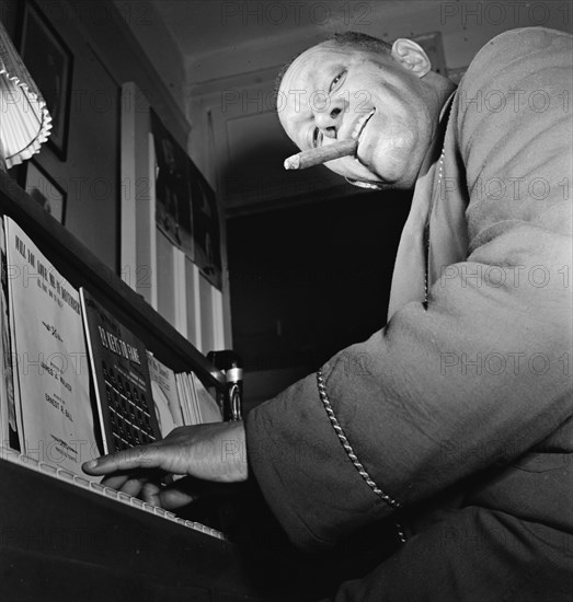 Portrait of Willie Smith in his apartment, Manhattan, New York, N.Y., ca. Jan. 1947. Creator: William Paul Gottlieb.