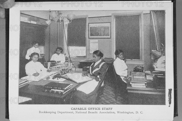 Capable office staff; Bookkeeping department; National Benefit Association, Washington, D.C., 1917. Creator: Unknown.