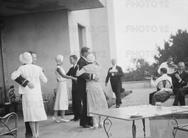 Party at "The Shallows," property of Lucien Hamilton Tyng, Southampton, Long Island, 1931 Aug. Creator: Arnold Genthe.