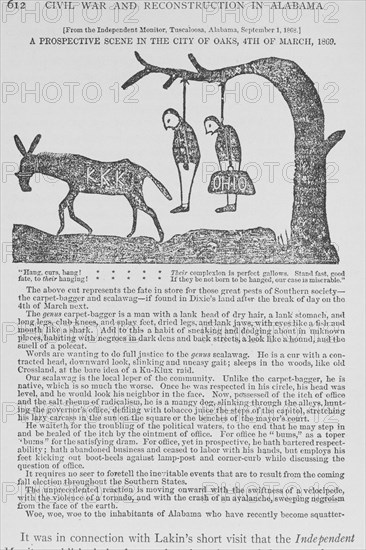 From the Independent Monitor, Tuscaloosa, Alabama, September 1, 1868:  A prospective...1869, (1905). Creator: Unknown.