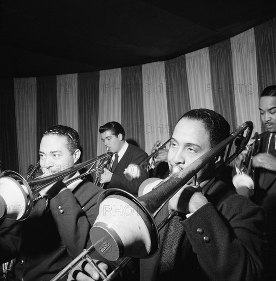 Portrait of Dicky Wells and Henry Wells, Eddie Condon's, New York, N.Y., ca. Jan. 1947. Creator: William Paul Gottlieb.