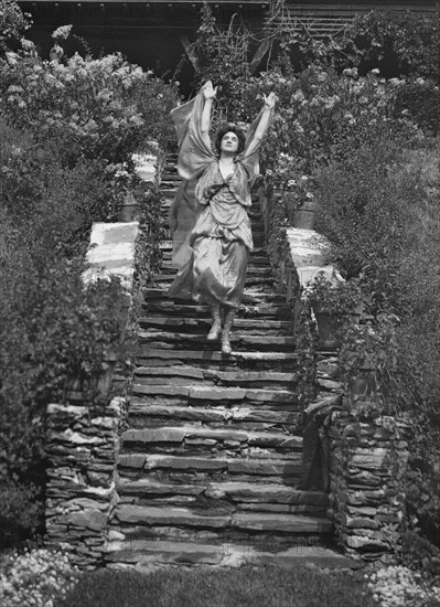 Scene from Sanctuary, A Bird Masque, by Percy MacKaye...Meriden Bird Club...New Hampshire, 1913. Creator: Arnold Genthe.