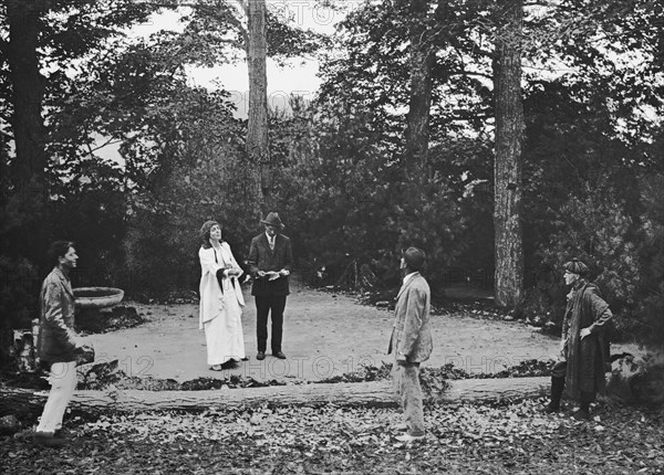 Scene from Sanctuary, A Bird Masque, by Percy MacKaye...Meriden Bird Club...New Hampshire, 1913. Creator: Arnold Genthe.