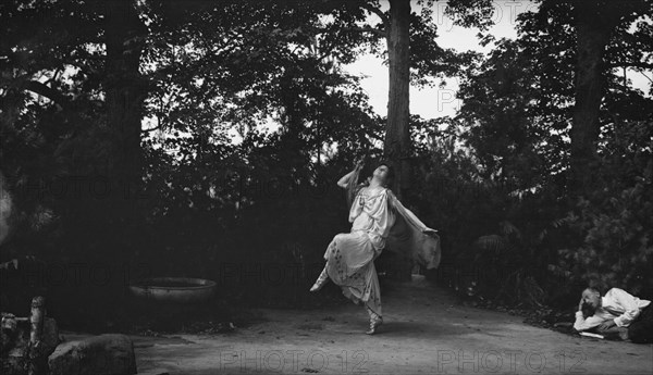 Scene from Sanctuary, A Bird Masque, by Percy MacKaye...Meriden Bird Club...New Hampshire, 1913. Creator: Arnold Genthe.