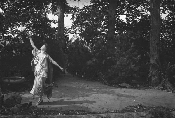 Scene from Sanctuary, A Bird Masque, by Percy MacKaye...Meriden Bird Club...New Hampshire, 1913. Creator: Arnold Genthe.