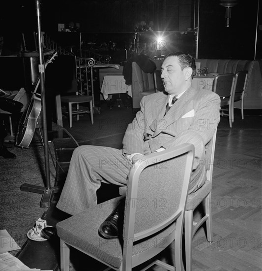 Portrait of Guy Lombardo, Starlight Roof, Waldorf-Astoria, New York, N.Y., ca. July 1947. Creator: William Paul Gottlieb.