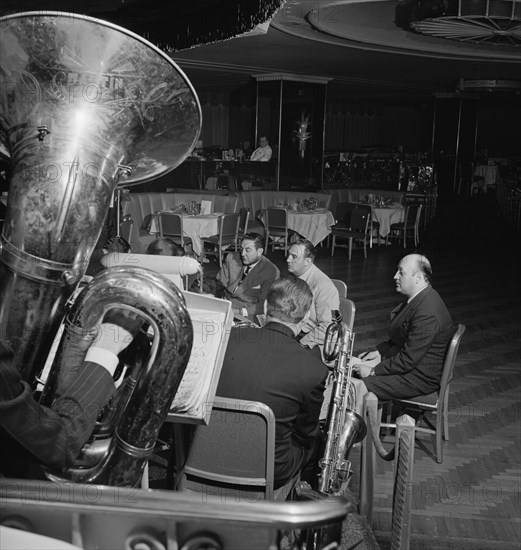 Portrait of Guy Lombardo, Starlight Roof, Waldorf-Astoria, New York, N.Y., ca. July 1947. Creator: William Paul Gottlieb.