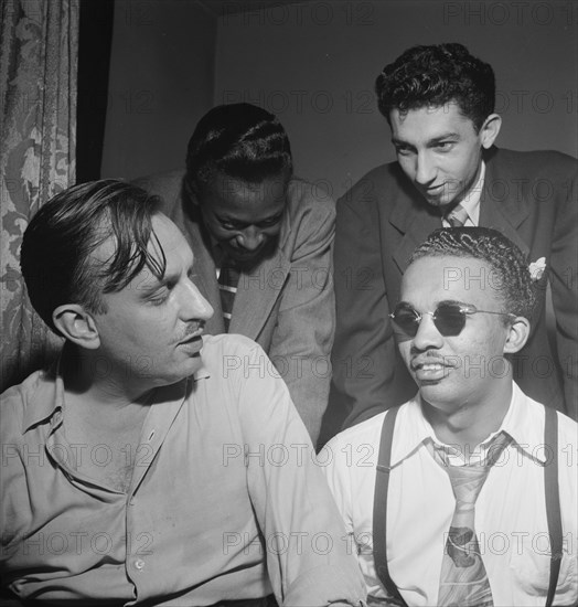 Portrait of Howard McGhee, Brick Fleagle, and Miles Davis, New York, N.Y., ca. Sept. 1947. Creator: William Paul Gottlieb.