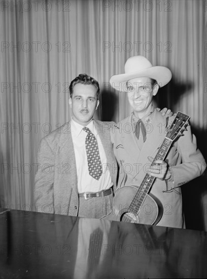 Portrait of Dave Miller and Ernest Tubb, Carnegie Hall, New York, N.Y., Sept. 18-19, 1947. Creator: William Paul Gottlieb.