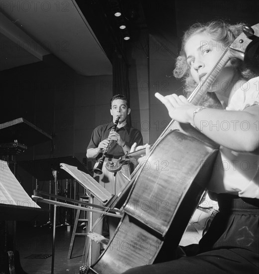 Portrait of Jerry Wald and Alberta Grusd, New Yorker Hotel, New York, N.Y., ca. Aug. 1947. Creator: William Paul Gottlieb.