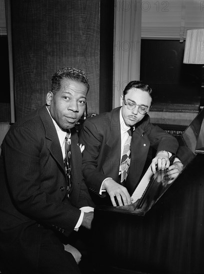 Portrait of Bernie Benjamin and George (George David) Weiss, New York, N.Y., ca. Apr. 1947. Creator: William Paul Gottlieb.