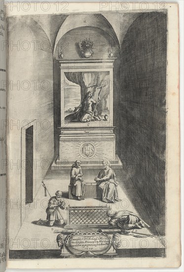 Interior of the Chapel of Mary Magdelene (Interno della cappella della Maddalena) [plate H], 1612. Creator: Jacopo Ligozzi.