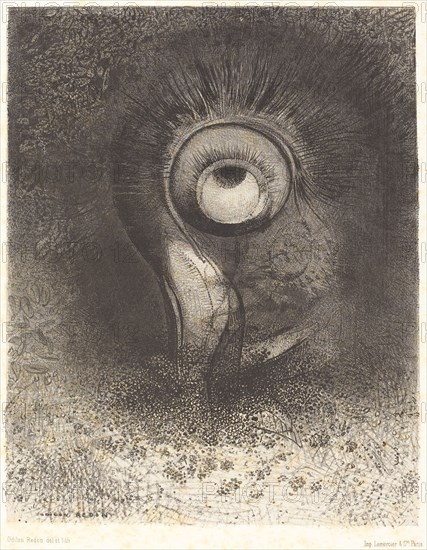 Il y eut peut-etre une vision premiere essayee dans la fleur (There was perhaps a first vision..., 1 Creator: Odilon Redon.