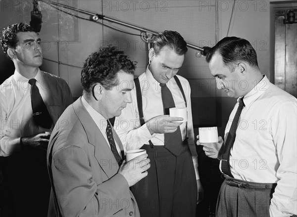 Portrait of Morty Palitz, Jack Hotop, Joe Mooney, and Andy Fitzgerald..., N.Y., ca. Dec. 1946. Creator: William Paul Gottlieb.