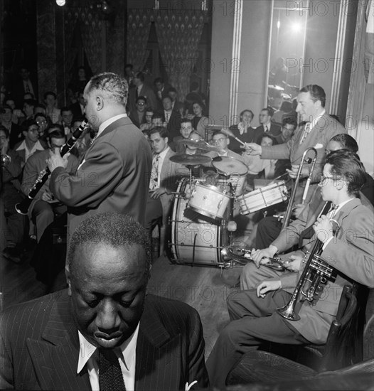 Portrait of James P. (James Price) Johnson, Albert Nicholas, Johnny...Webster Hall, N.Y., 1947. Creator: William Paul Gottlieb.