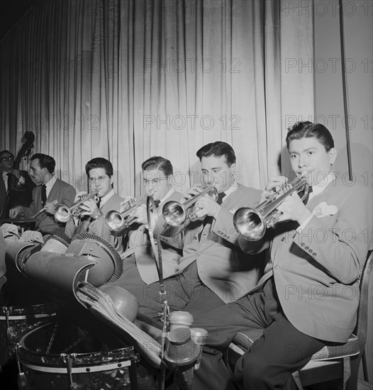 Portrait of John Chance, Paul Kashian, Nick Travis, Chuck Genduso, Joe Ferrante..., N.Y., 1947. Creator: William Paul Gottlieb.