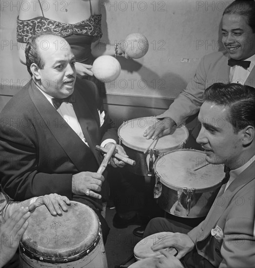 Portrait of Noro Morales and Humberto López Morales, Glen Island Casino(?), N.Y., ca. July 1947. Creator: William Paul Gottlieb.