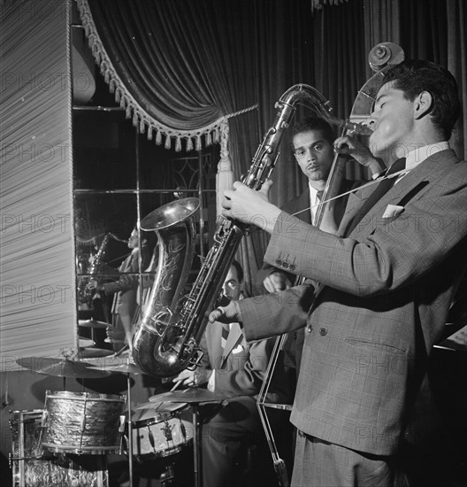 Portrait of Allen Eager, Art Mardigan, and Curley Russell, Club 18, New York, N.Y., ca. Nov. 1947. Creator: William Paul Gottlieb.