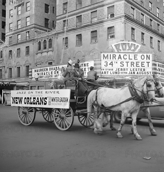 Portrait of Kaiser Marshall, Art Hodes, Sandy Williams, Cecil (Xavier)...Times Square, N.Y., 1947. Creator: William Paul Gottlieb.