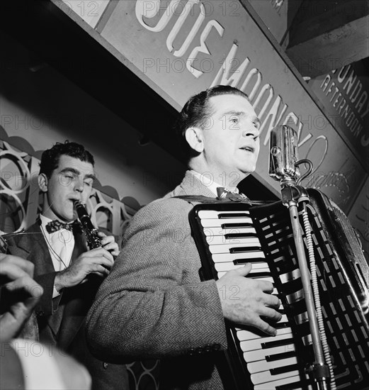 Portrait of Joe Mooney and Andy Fitzgerald, Dixon's Steak House(?), New York, N.Y., ca. Oct. 1946. Creator: William Paul Gottlieb.