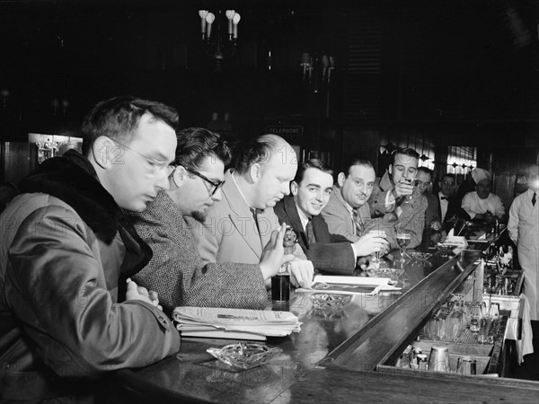 Portrait of Eddie Sauter, George Handy, Edwin A. Finckel, Ralph...Museum of Modern Art, N.Y., 1947. Creator: William Paul Gottlieb.