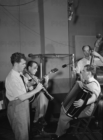 Portrait of Joe Mooney, Andy Fitzgerald, Gaeton (Gate) Frega, and Jack Hotop...N.Y., ca. Dec. 1946. Creator: William Paul Gottlieb.