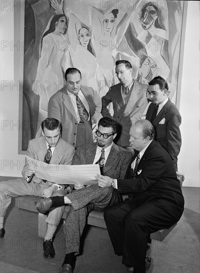 Portrait of Ralph Burns, Edwin A. Finckel, George Handy, Neal Hefti...Museum of Modern Art, NY, 1947 Creator: William Paul Gottlieb.