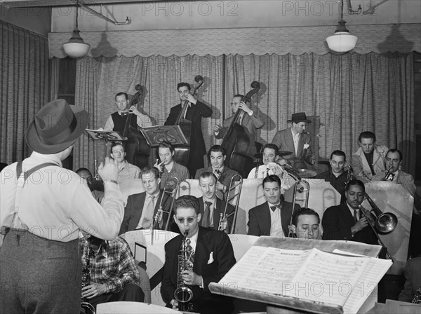 Portrait of Brick Fleagle, Dick Newman, Dick Romoff, Ralph Tressel, Gordon Heidrick, Herbie..., 1947 Creator: William Paul Gottlieb.