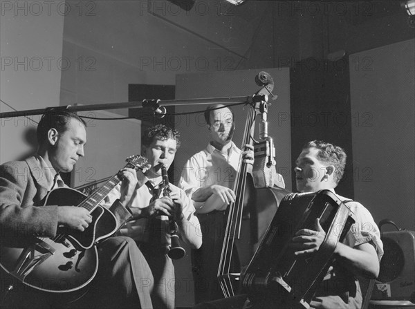 Portrait of Joe Mooney, Andy Fitzgerald, Gaeton (Gate) Frega, and Jack Hotop..., N.Y., ca. Dec. 1946 Creator: William Paul Gottlieb.