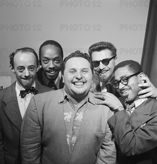 Portrait of Dave Lambert, John Simmons, Chubby Jackson, George Handy...Gottlieb's office, N.Y., 1947 Creator: William Paul Gottlieb.