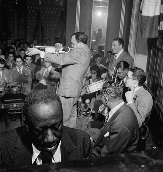 Portrait of James P. (James Price) Johnson, Marty Marsala, Albert Nicholas...Webster Hall, NY, 1947. Creator: William Paul Gottlieb.